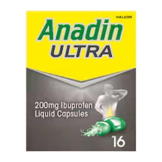 Anadin Ultra Ibuprofen Pain Relief Liquid Capsules