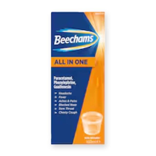Beechams All in One Cold and Flu Relief liquid with Paracetamol