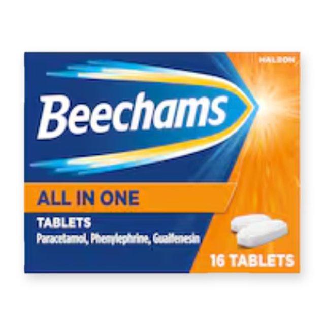 Beechams All in One Cold and Flu Relief Tablets with Paracetamol
