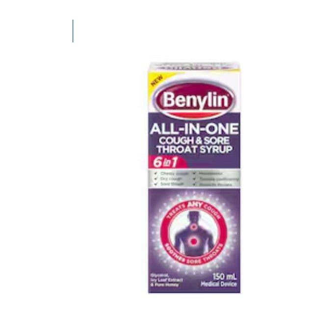 Benylin All in one Cough & Sore Throat Syrup 150ml