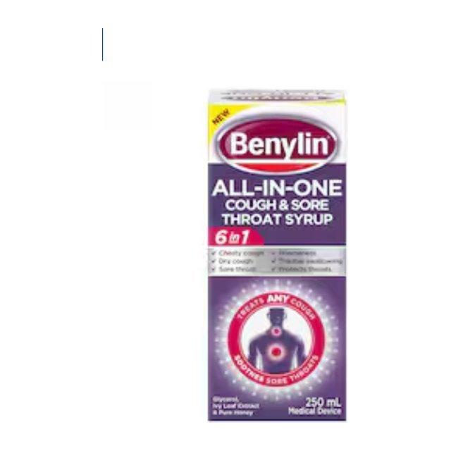 Benylin All in one Cough & Sore Throat Syrup 250ml