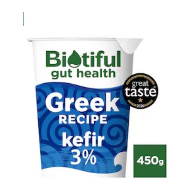 Biotiful Gut Health Greek Recipe Strained Kefir Yogurt 3% Fat