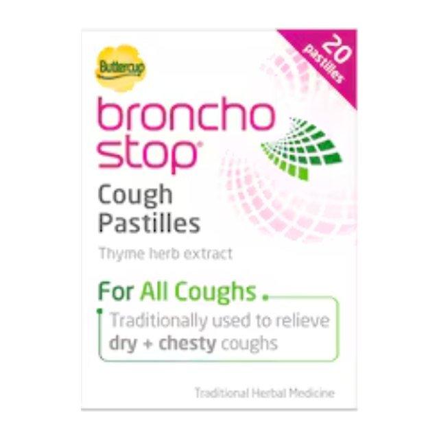 Buttercup Bronchostop Cough Relief Pastilles - Thyme Herb Extract 20s