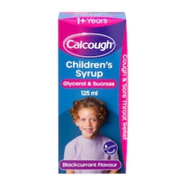 Calcough Children's Syrup Blackcurrant - Cough & Sore Throat Relief 1+ Year