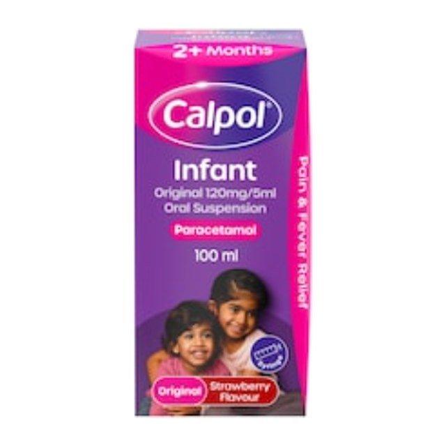 Calpol Infant Paracetamol Oral Suspension 120mg/5ml - Strawberry