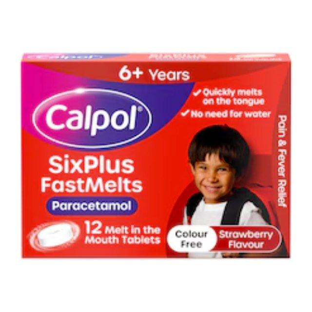 Calpol Six Plus Fast Melts 6+ Years Strawberry Flavour