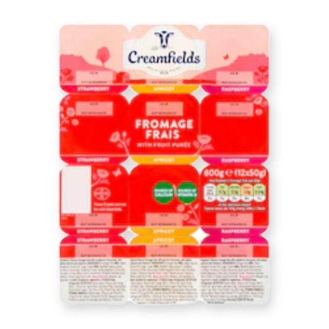 Creamfields Apricot Strawberry Raspberry Fromage Frais