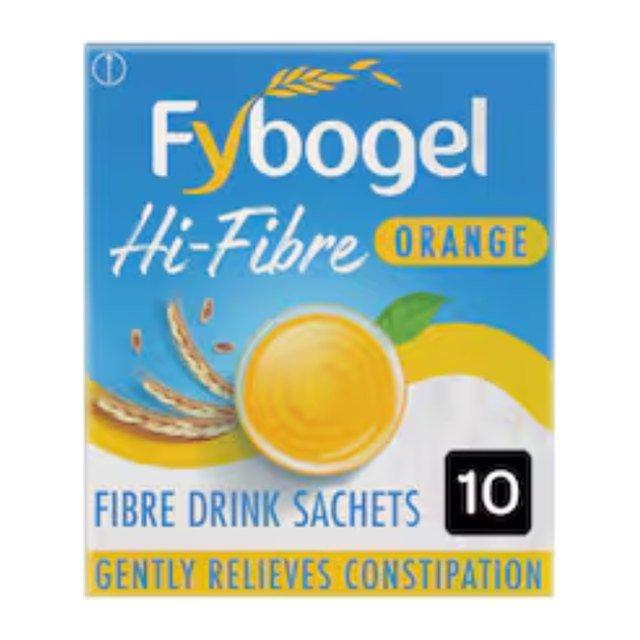 Fybogel Hi-Fibre Orange Constipation Relief Sachets - Ispaghula Husk Fibre Drink
