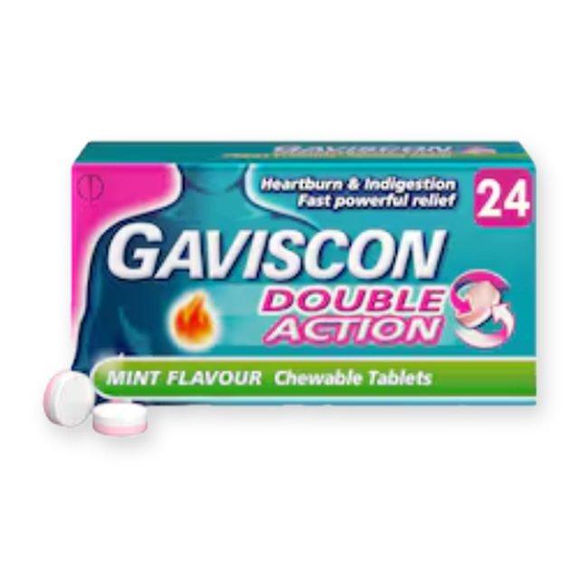 Gaviscon Double Action Mint Chewable Heartburn & Indigestion Tablets