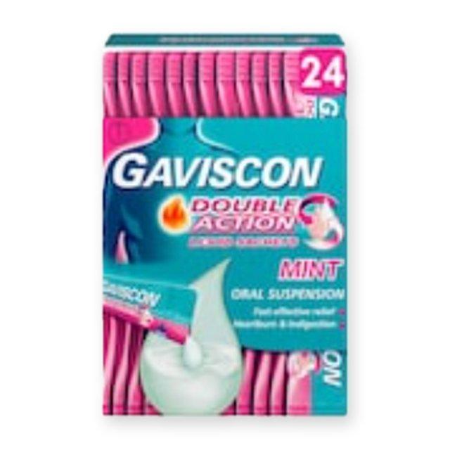 Gaviscon Double Action Sachets Heartburn Indigestion Mint