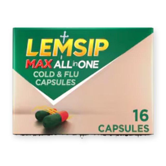 Lemsip Max All in One Capsules - Cold, Flu, Sore Throat Relief