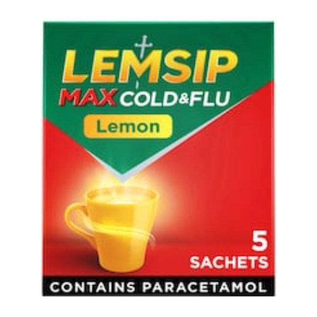 Lemsip Max Cold & Flu Lemon Sachets 5 Sachets (Pfs)