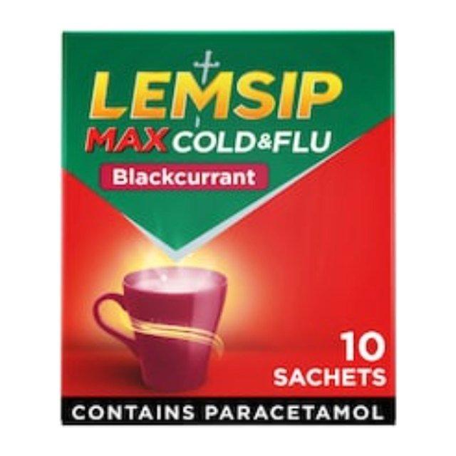 Lemsip Max Cold & Flu Sachets - Blackcurrant with Paracetamol