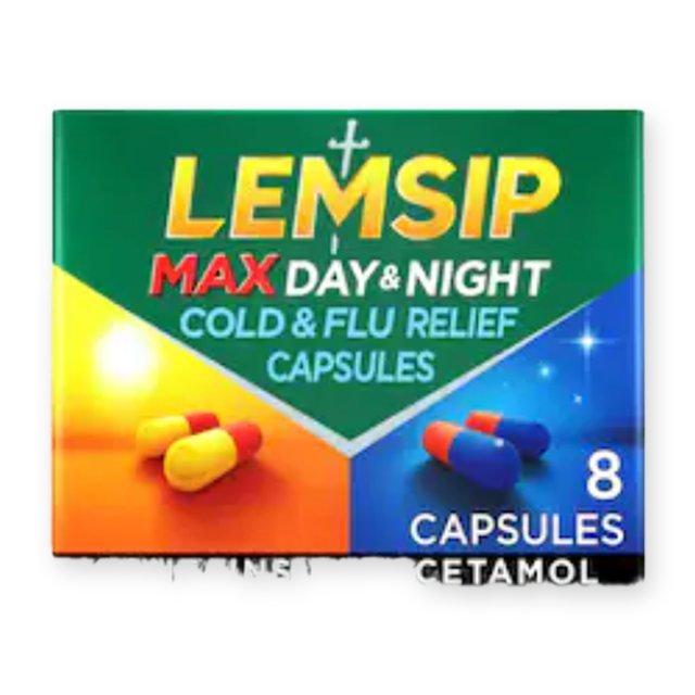 Lemsip Max Day & Night Capsules Paracetamol Cold and Flu