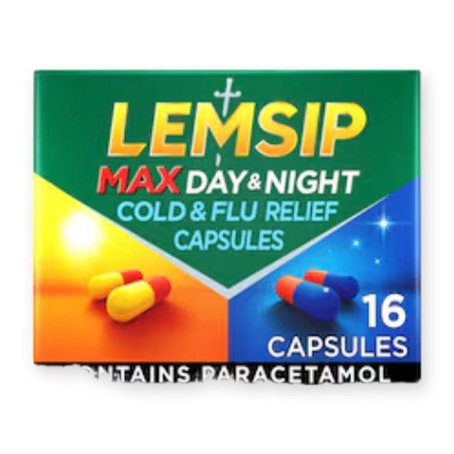 Lemsip Max Day & Night Cold & Flu Relief Capsules - Paracetamol