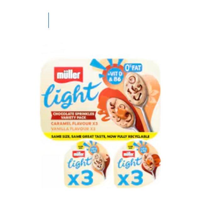 Muller Light Fat Free Chocolate Sprinkles Yogurt Variety Pack
