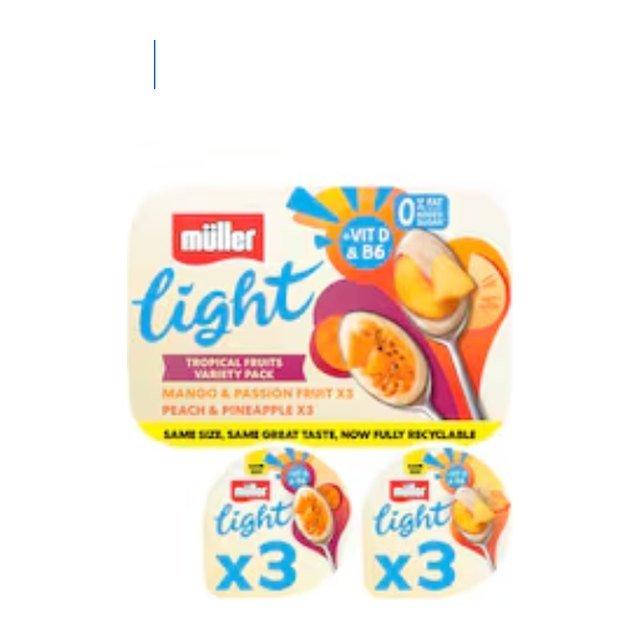 Muller Light Fat Free Tropical Fruit Yogurt Variety Pack