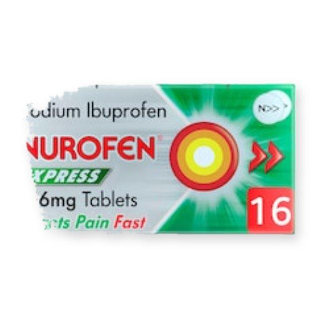 Nurofen Express Pain Relief 256mg Tablets - Sodium Ibuprofen