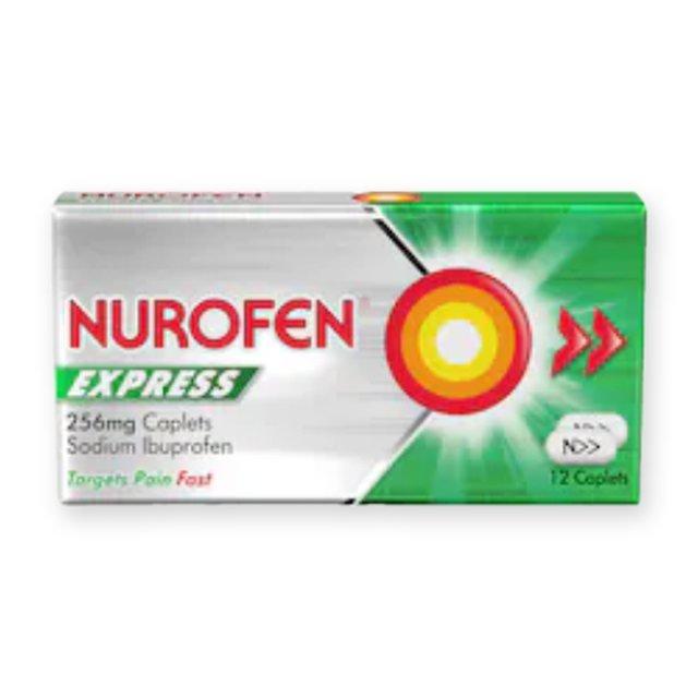 Nurofen Express Pain Relief Sodium Ibuprofen 256mg Caplets