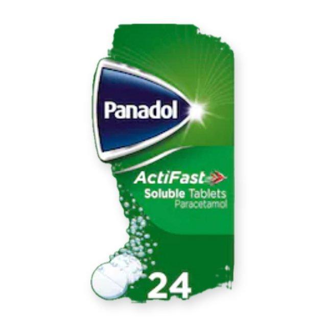 Panadol Actifast Soluble Paracetamol Pain Relief Tablets 500mg