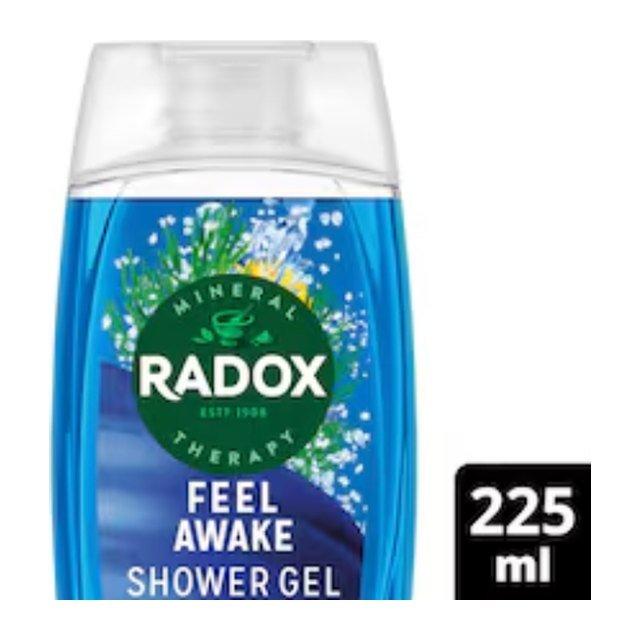 Radox Sea Minerals Feel Awake 2-in-1 Shower Gel Body Wash Shampoo 225ml
