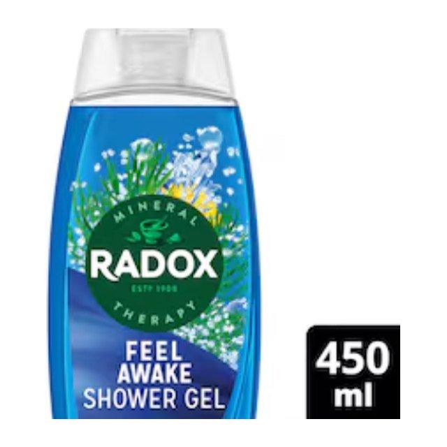 Radox Sea Minerals Feel Awake 2-in-1 Shower Gel Body Wash Shampoo 450ml
