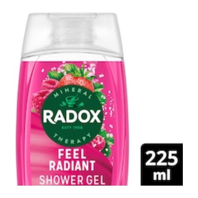 Radox Strawberry Feel Radiant Shower Gel Body Wash 225ml