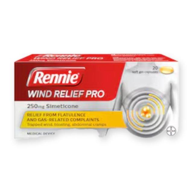 Rennie Wind Relief Pro 250mg Simeticone 20 Capsule