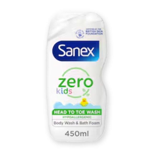 Sanex Zero% Hypoallergenic Kids Head to Toe Bubble Bath & Shower Gel