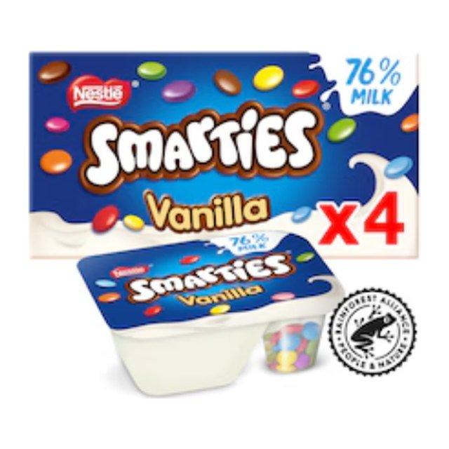 Smarties Split Pot Vanilla Flavour Yogurt