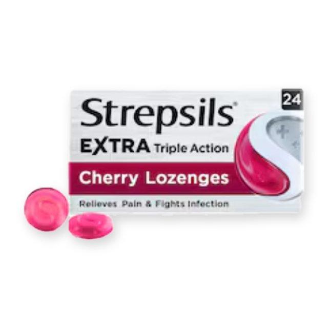 Strepsils Extra Cherry Sore Throat & Pain Relief Lozenges