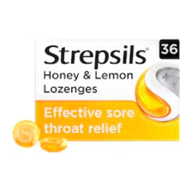 Strepsils Honey & Lemon Lozenges x36 for Sore Throat