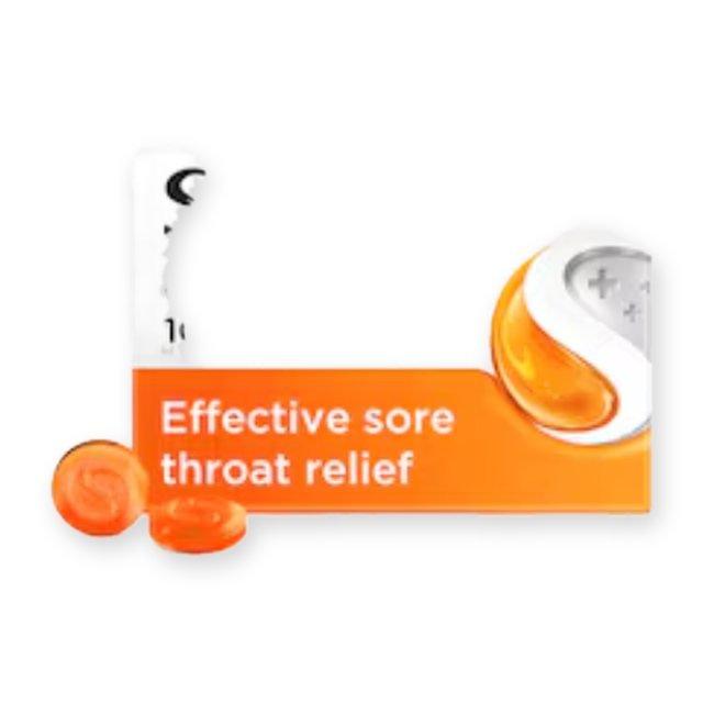 Strepsils Orange Sore Throat Lozenges with Vitamin C