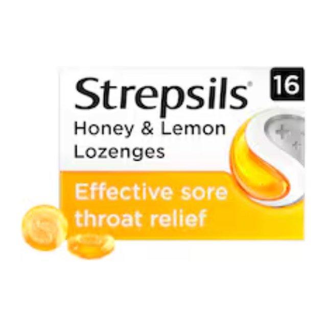 Strepsils Triple Action Honey & Lemon Throat Lozenges