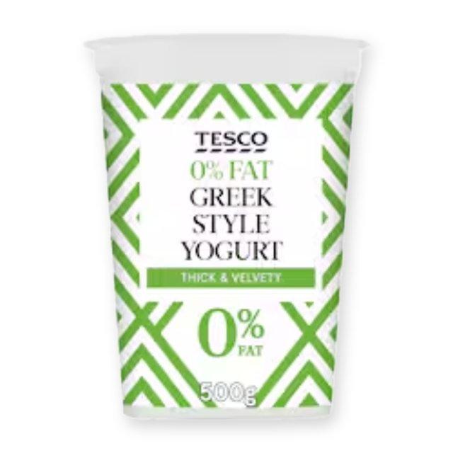 Tesco 0% Fat Greek Style Yogurt 500g