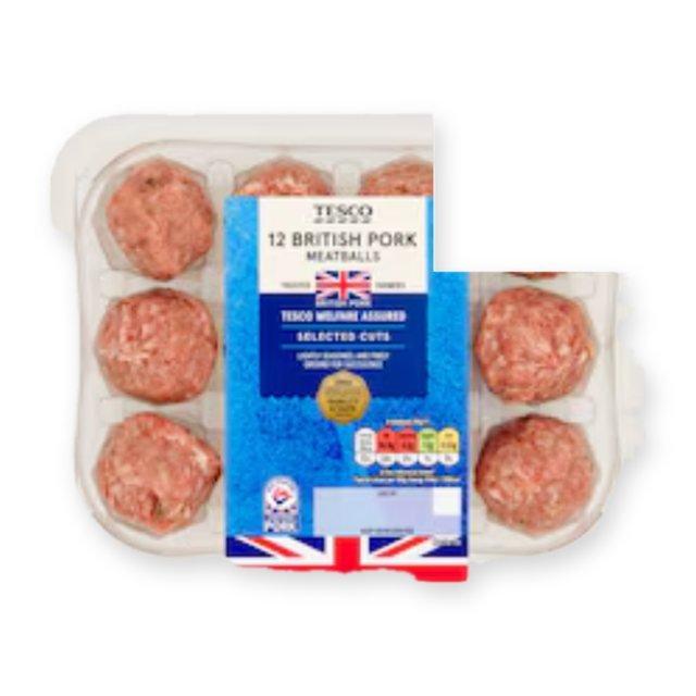 Tesco 12 British Pork Meatballs