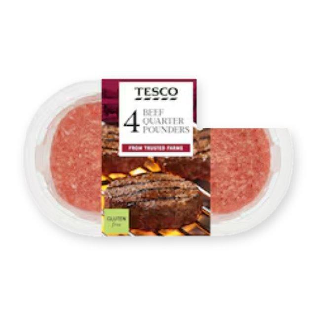 Tesco 4 Quarter Pounder Beef Burger
