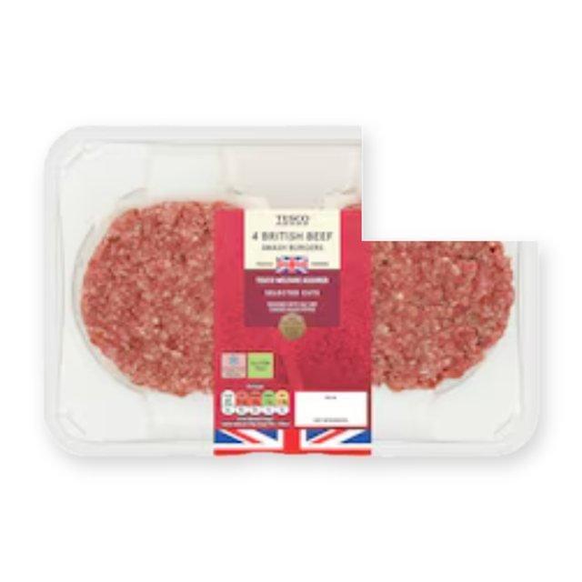 Tesco 4 Smash Burger