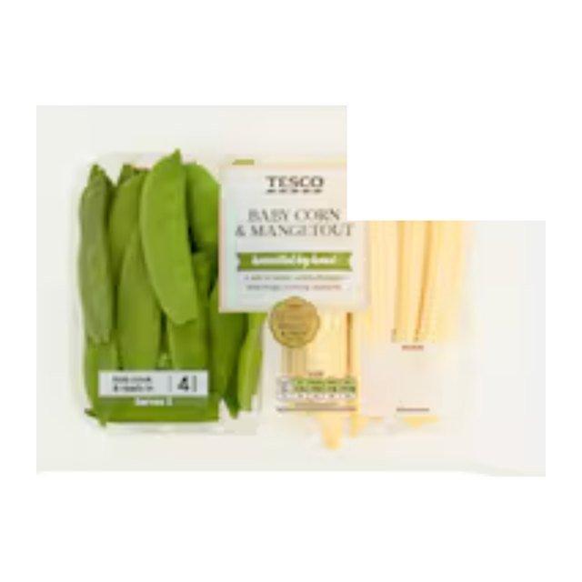 Tesco Baby Corn and Mangetout