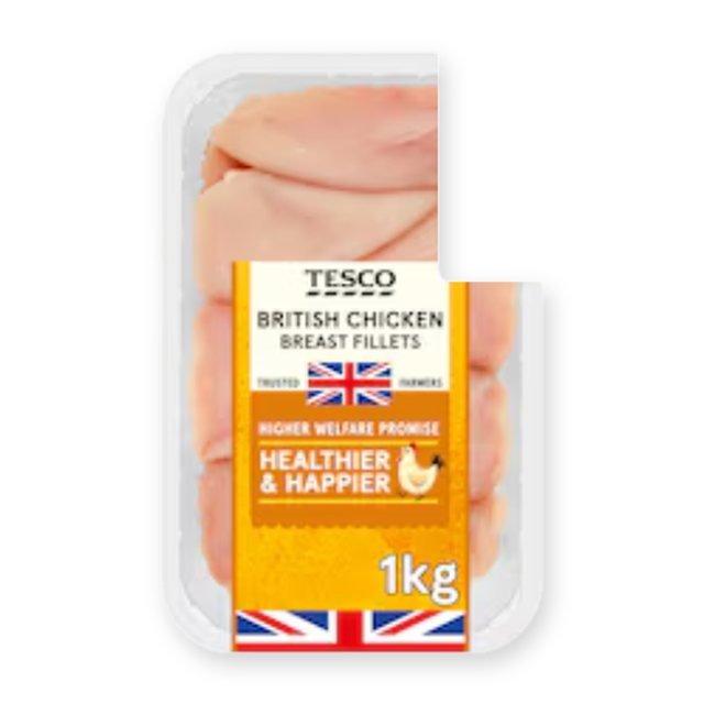 Tesco British Chicken Breast Fillets 1kg