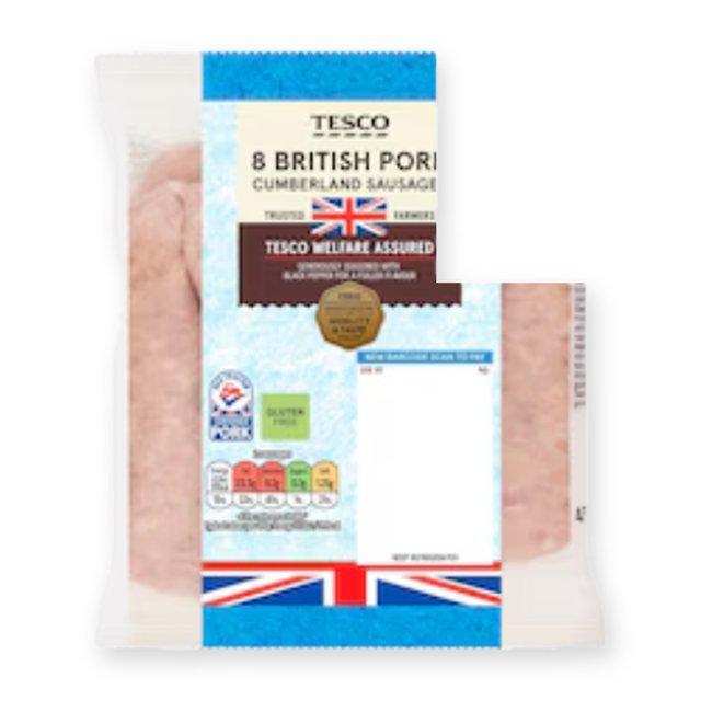 Tesco British Cumberland Sausages 8 Pack