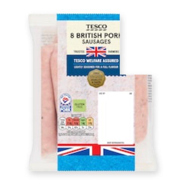 Tesco British Pork Sausages 8 Pack