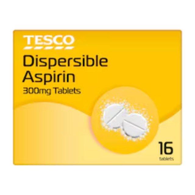 Tesco Dispersible Aspirin 300mg Tablets