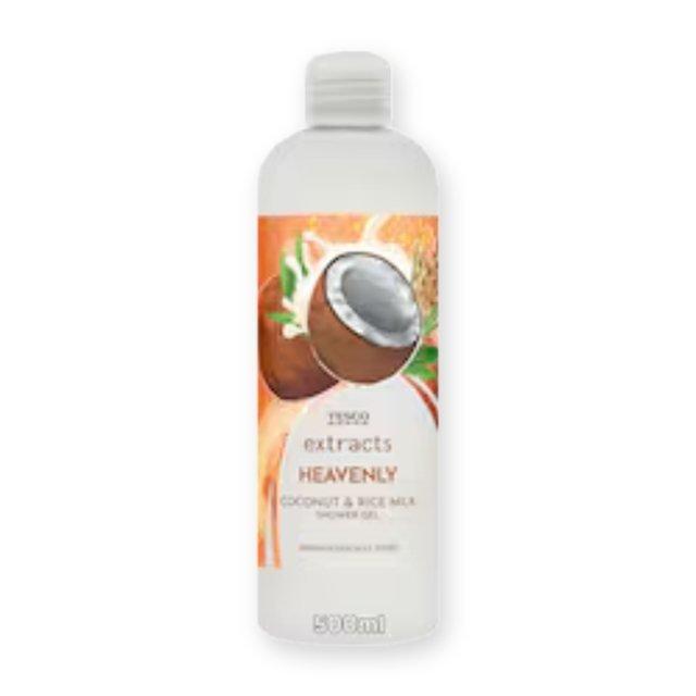 TESCO EXTRACTS HEAVENLY COCONUT & RICE MILK SHOWER GEL