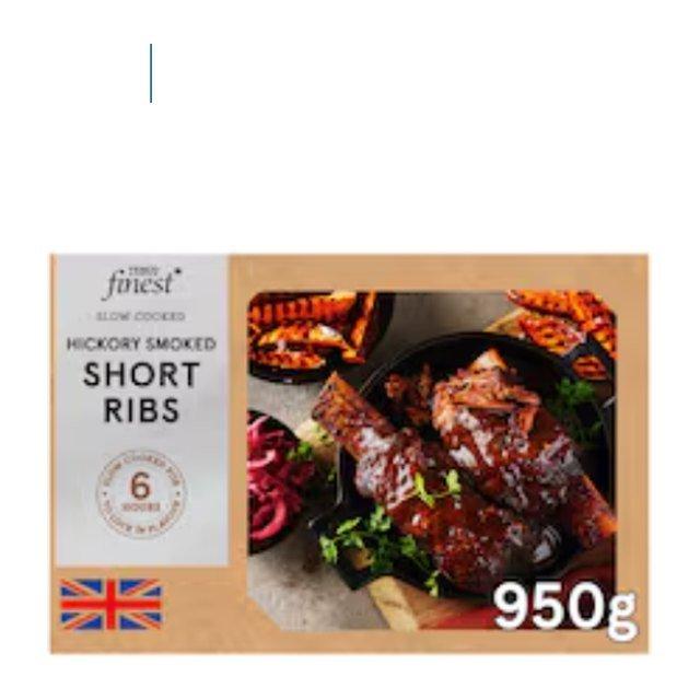 Tesco Finest 2 Hickory Smoked Beef Short Ribs with a Bourbon and Black Pepper Glaze