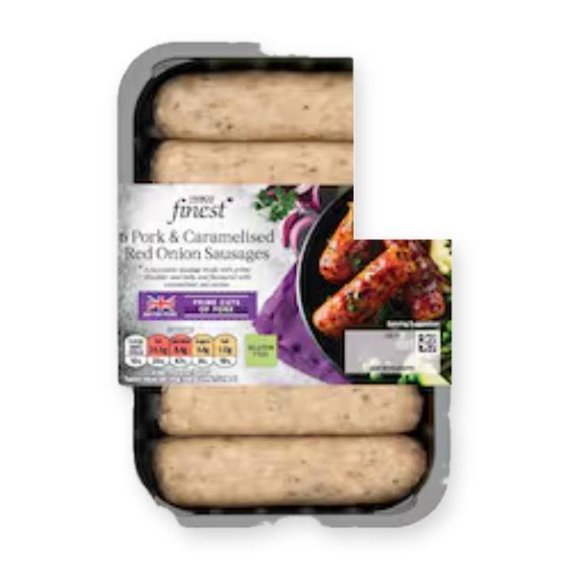 Tesco Finest 6 British Pork & Caramelised Onion Sausages