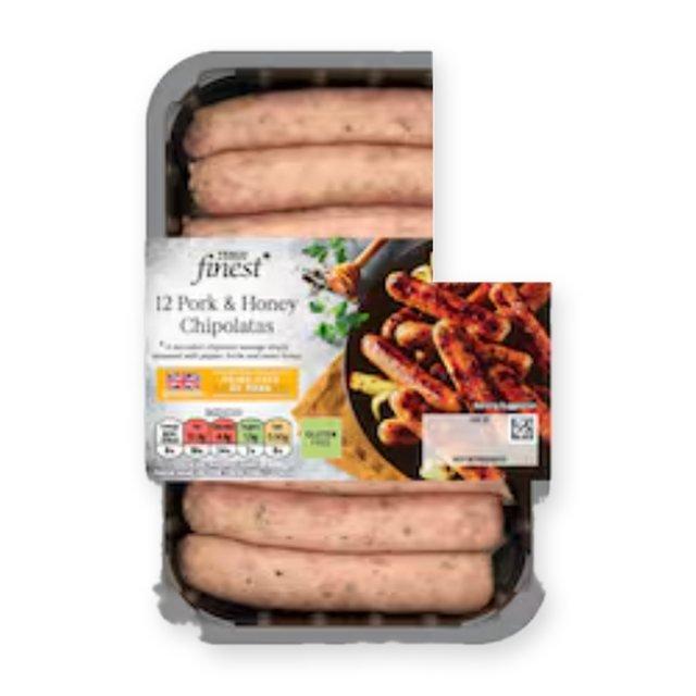 Tesco Finest British 12 Pork & Honey Chipolatas