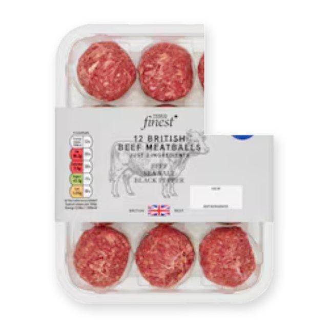 Tesco Finest Just 3 Ingredients British Beef Meatballs