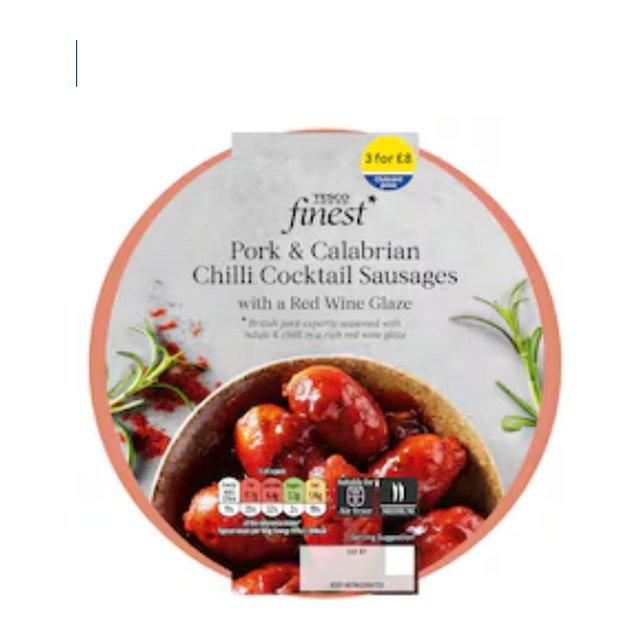 Tesco Finest Pork & Calabrian Chilli Cocktail Sausages With Red Wine Glaze
