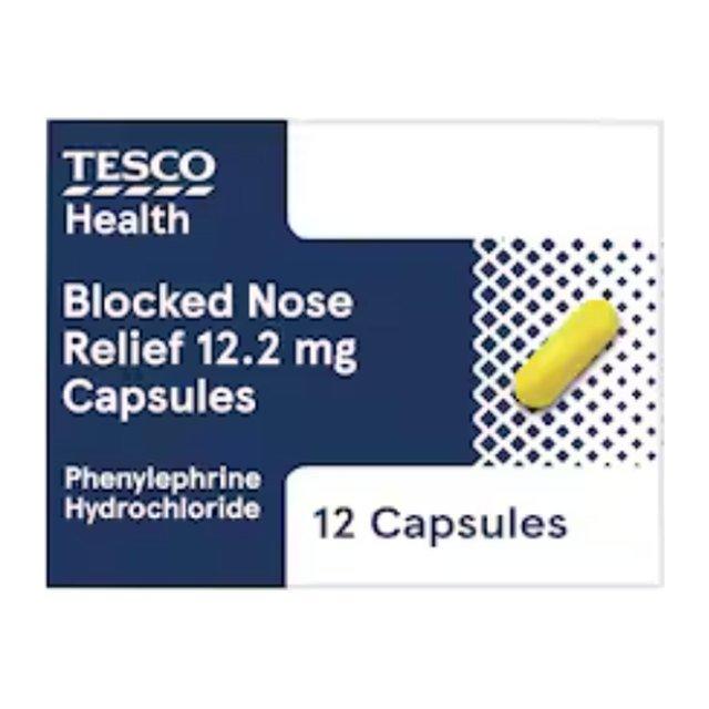 Tesco Health Blocked Nose Relief Capsules